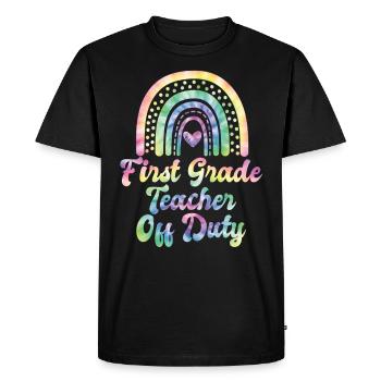 Professeur de classe Première classe en congé Professeur de vacances - T-shirt Premium bio Homme - noir - Devant - Nico (187cm)
