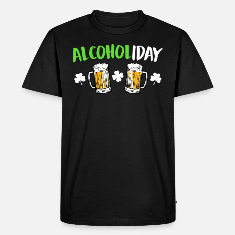 Alcoholiday St. Patricks Day - Männer Premium Bio T-Shirt - Schwarz