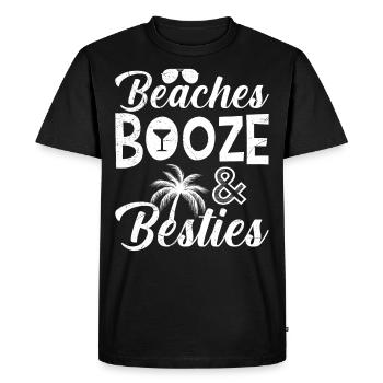 Plages Alcool Bêtes Amis Semaine de relâche - T-shirt Premium bio Homme - noir - Devant - Nico (187cm)