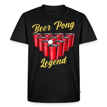 Beer Pong Legend Beer Pong Party Beer Pong - Men's Premium Organic T-Shirt - black - Front - Nico (187cm)