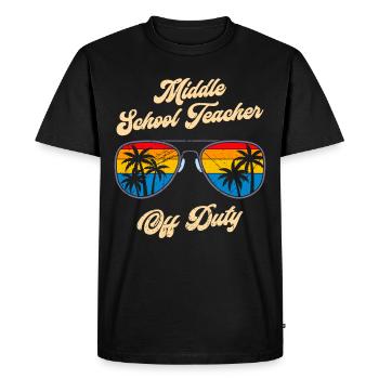 Professeur de classe de collège en congé Professeur de vacances - T-shirt Premium bio Homme - noir - Devant - Nico (187cm)