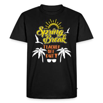 Semaine de relâche Enseignant en congé Vacances de printemps - T-shirt Premium bio Homme - noir - Devant - Nico (187cm)