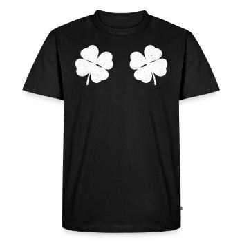 Manigances St Patrick’s Day Clover Ladies - T-shirt Premium bio Homme - noir - Devant - Nico (187cm)