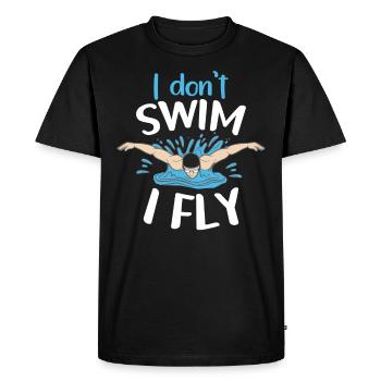 I don't swim, I fly, butterfly, - Men's Premium Organic T-Shirt - black - Front - Nico (187cm)