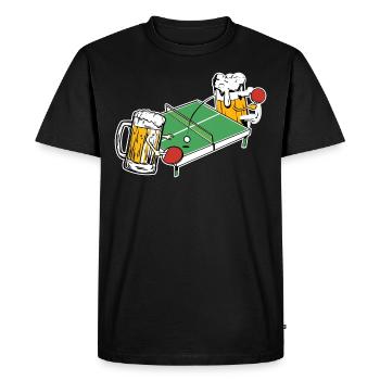 Party Beer Pong Beer Pong Table Beer Pong - Men's Premium Organic T-Shirt - black - Front - Nico (187cm)
