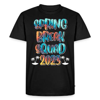 Équipe de la semaine de relâche Vacances d’été Semaine de relâche - T-shirt Premium bio Homme - noir - Devant - Nico (187cm)