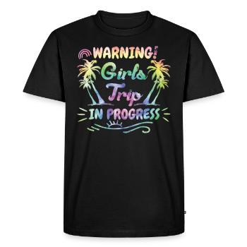 Attention Strip pour filles sur la route Girls Spring Break - T-shirt Premium bio Homme - noir - Devant - Nico (187cm)