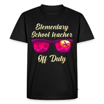 Holiday Primary School Class Teacher off duty Teacher - Men's Premium Organic T-Shirt - black - Front - Nico (187cm)