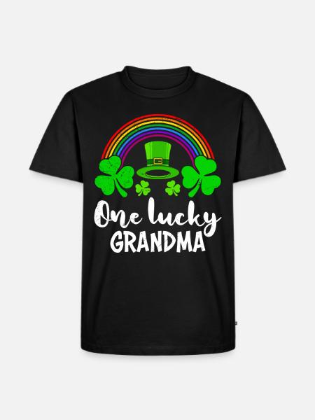 Une grand-mère chanceuse Saint-Patrick Oma - T-shirt Premium bio Homme - noir