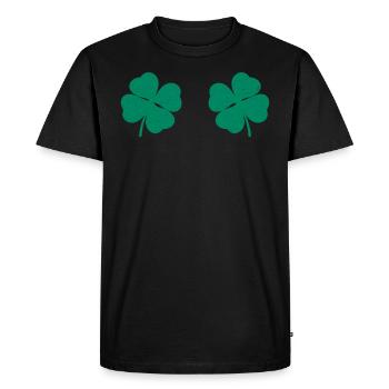 Manigances St Patrick’s Day Clover Ladies - T-shirt Premium bio Homme - noir - Devant - Nico (187cm)