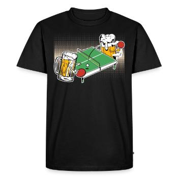 Party Beer Pong Beer Pong Table Beer Pong - Men's Premium Organic T-Shirt - black - Front - Nico (187cm)