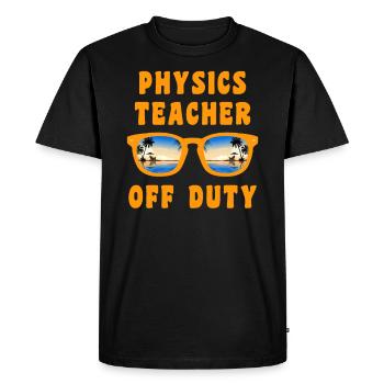 Professeur de physique de vacances Professeur de physique hors service - T-shirt Premium bio Homme - noir - Devant - Nico (187cm)