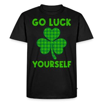 Allez Luck vous-même drôle en disant la Saint-Patrick - T-shirt Premium bio Homme - noir - Devant - Nico (187cm)