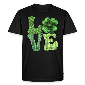 Les Irlandais adorent la Saint-Patrick - T-shirt Premium bio Homme - noir - Devant - Nico (187cm)