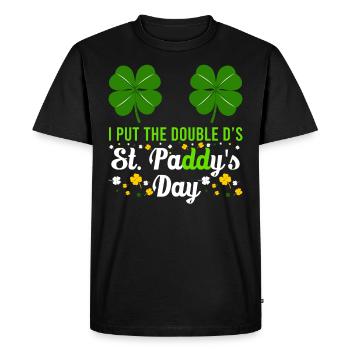 J’ai mis le double D à St. Paddys Day - T-shirt Premium bio Homme - noir - Devant - Nico (187cm)
