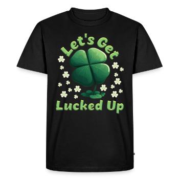Ayons de la chance Clover Saint-Patrick - T-shirt Premium bio Homme - noir - Devant - Nico (187cm)
