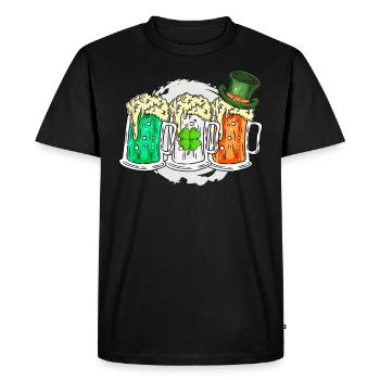 Irlande Bière Fête irlandaise de la Saint-Patrick - T-shirt Premium bio Homme - noir - Devant - Nico (187cm)
