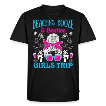 Plages Alcool Besties Mädesltrip Spring Break - T-shirt Premium bio Homme - noir - Devant - Nico (187cm)