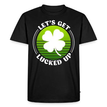Let's get lucked up Clover St. Patrick's Day - Men's Premium Organic T-Shirt - black - Front - Nico (187cm)