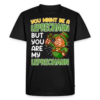 Tu es mon lutin le jour de la Saint-Patrick - T-shirt Premium bio Homme - noir - Devant - Nico (187cm)