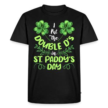 J’ai mis le double D à St. Paddys Day - T-shirt Premium bio Homme - noir - Devant - Nico (187cm)