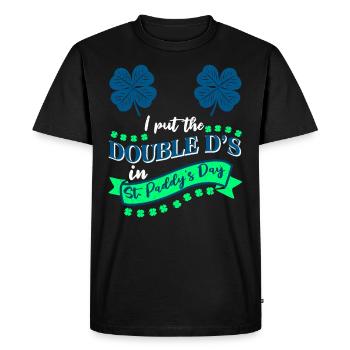 J’ai mis le double D à St. Paddys Day - T-shirt Premium bio Homme - noir - Devant - Nico (187cm)