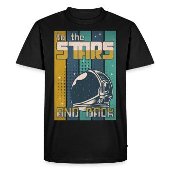 Vers les étoiles et retour. - T-shirt Premium bio Homme - noir - Devant - Nico (187cm)