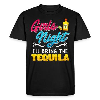 Girls Night J’apporte la Tequila Spring Break - T-shirt Premium bio Homme - noir - Devant - Nico (187cm)