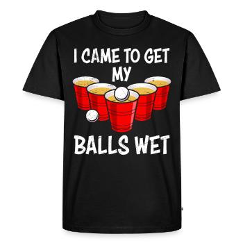 Beer Pong Balls Get Wet Beer Pong Beer Pong - Men's Premium Organic T-Shirt - black - Front - Nico (187cm)