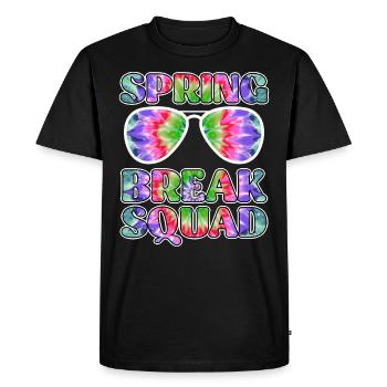 Équipe de la semaine de relâche Vacances d’été Semaine de relâche - T-shirt Premium bio Homme - noir - Devant - Nico (187cm)