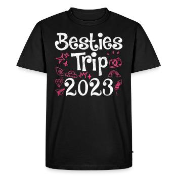 Besties Trip 2023 Vacances d’été 2023 Spring Break - T-shirt Premium bio Homme - noir - Devant - Nico (187cm)