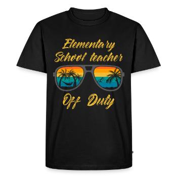 Holiday Primary School Class Teacher off duty Teacher - Men's Premium Organic T-Shirt - black - Front - Nico (187cm)