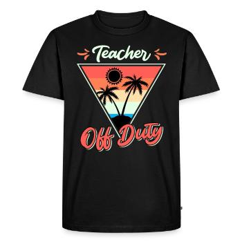 Enseignant hors service enseignant enseignant à la retraite - T-shirt Premium bio Homme - noir - Devant - Nico (187cm)
