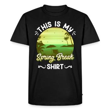 Party Sun Beach C’est ma semaine de relâche - T-shirt Premium bio Homme - noir - Devant - Nico (187cm)