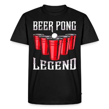 Beer Pong Legend Beer Pong Party Beer Pong - Men's Premium Organic T-Shirt - black - Front - Nico (187cm)