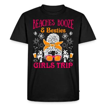 Plages Alcool Besties Mädesltrip Spring Break - T-shirt Premium bio Homme - noir - Devant - Nico (187cm)