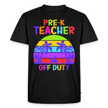 Enseignante de maternelle préscolaire Enseignante en congé - T-shirt Premium bio Homme - noir - Devant - Nico (187cm)