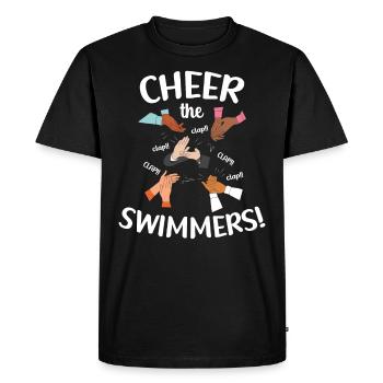 The swimmers cheer hands clap pool sports - Men's Premium Organic T-Shirt - black - Front - Nico (187cm)