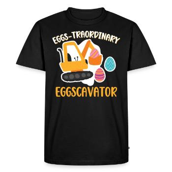 Oeufs-traordinary Eggscavator Construction Excavatrices Excavatrices - T-shirt Premium bio Homme - noir - Devant - Nico (187cm)