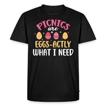 Les pique-sont des œufs - exactement ce dont j’ai besoin - T-shirt Premium bio Homme - noir - Devant - Nico (187cm)