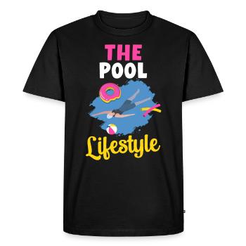 The Pool Lifestyle Donut Swimmers Swim - Men's Premium Organic T-Shirt - black - Front - Nico (187cm)