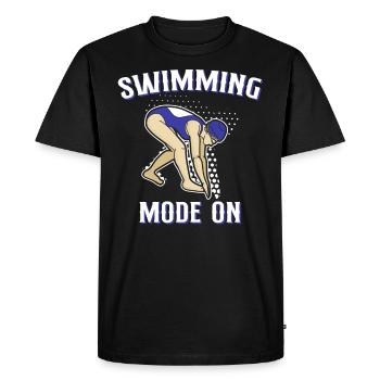 Mode de nage sur équipement de natation sportive - T-shirt Premium bio Homme - noir - Devant - Nico (187cm)