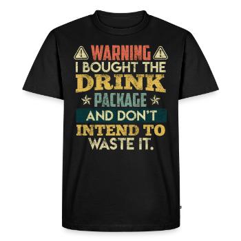 J’ai réservé le forfait boissons Holiday Party - T-shirt Premium bio Homme - noir - Devant - Nico (187cm)