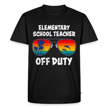 Holiday Primary School Class Teacher off duty Teacher - Men's Premium Organic T-Shirt - black - Front - Nico (187cm)