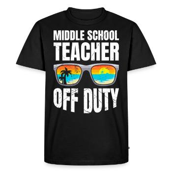 Professeur de classe de collège en congé Professeur de vacances - T-shirt Premium bio Homme - noir - Devant - Nico (187cm)