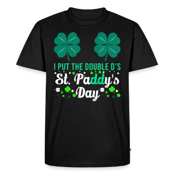 J’ai mis le double D à St. Paddys Day - T-shirt Premium bio Homme - noir - Devant - Nico (187cm)