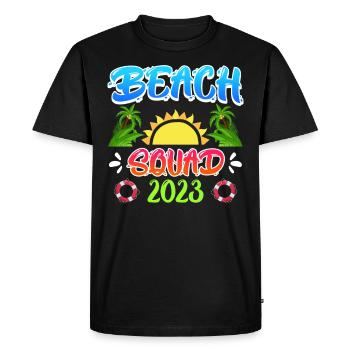 Beach Squad 2023 Vacances avec des amis Semaine de relâche - T-shirt Premium bio Homme - noir - Devant - Nico (187cm)