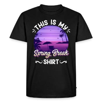 Party Sun Beach C’est ma semaine de relâche - T-shirt Premium bio Homme - noir - Devant - Nico (187cm)