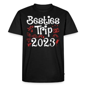 Besties Trip 2023 Vacances d’été 2023 Spring Break - T-shirt Premium bio Homme - noir - Devant - Nico (187cm)