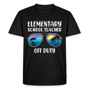Holiday Primary School Class Teacher off duty Teacher - Men's Premium Organic T-Shirt - black - Front - Nico (187cm)